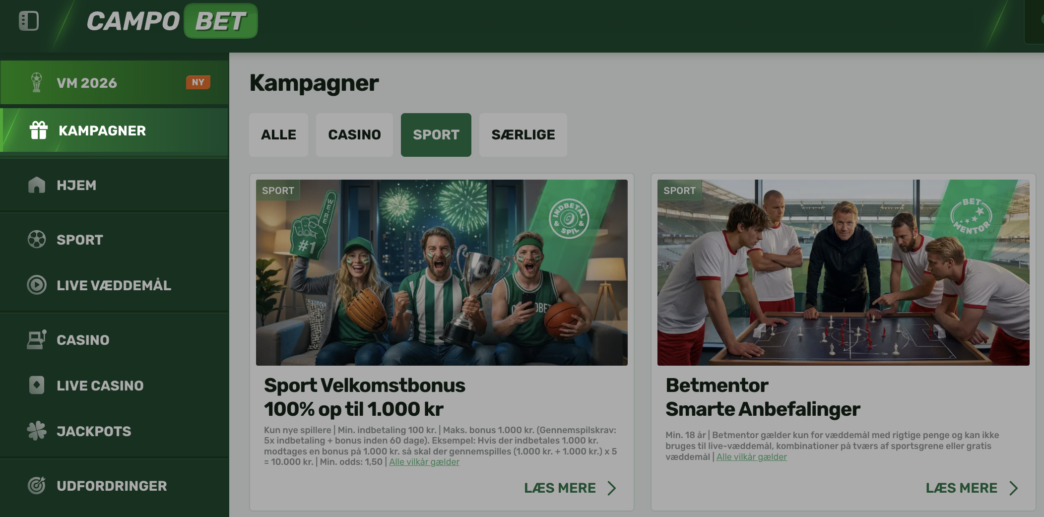 Campobet kampagner 