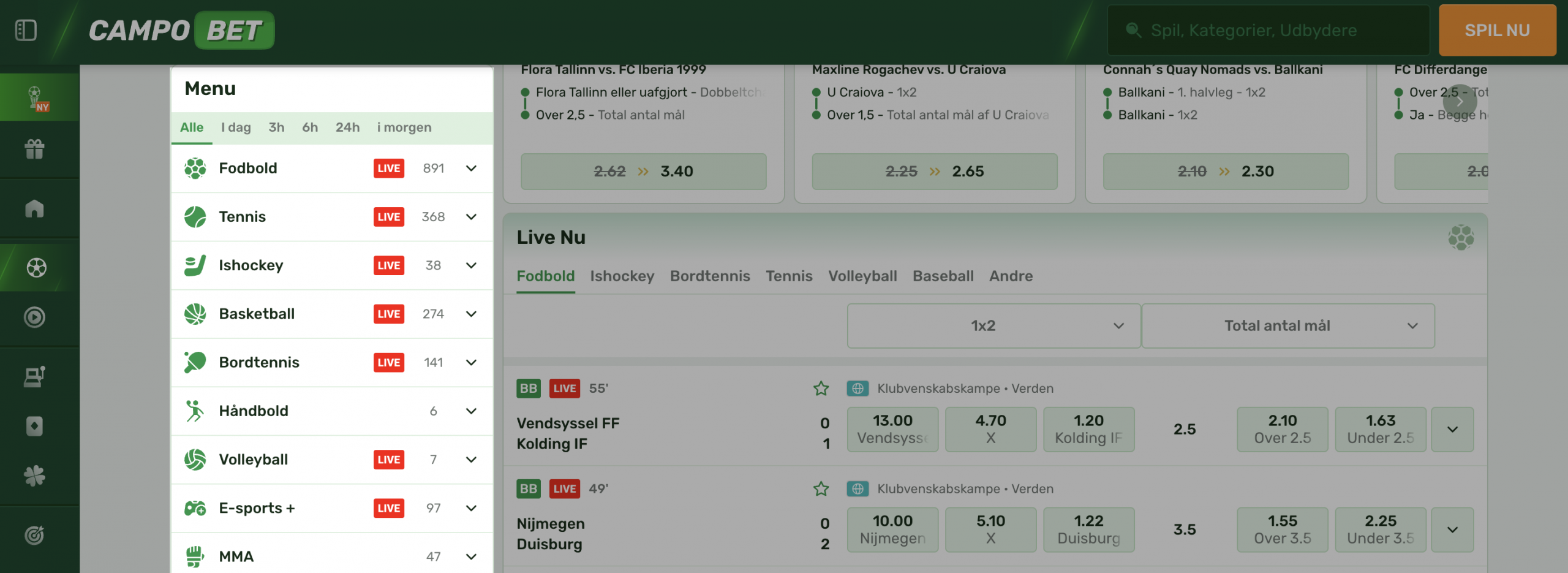 Campobet odds